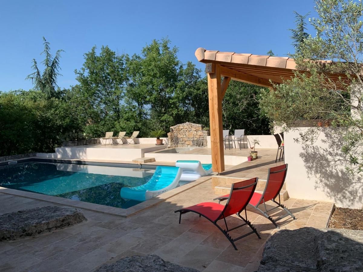 Gite Avec Piscine Privee Au Coeur D'Une Foret De Chenes Proche De Vallon Pont D'Arc Saint Alban Auriolles Exterior photo